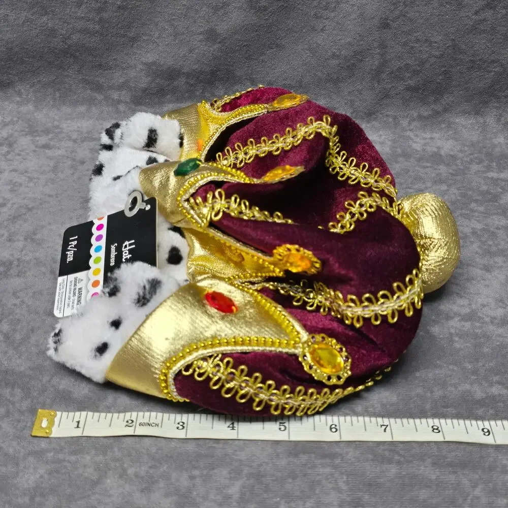 Suit Yourself Majesty King Multicolored Crown Halloween Costume Medieval Hat New